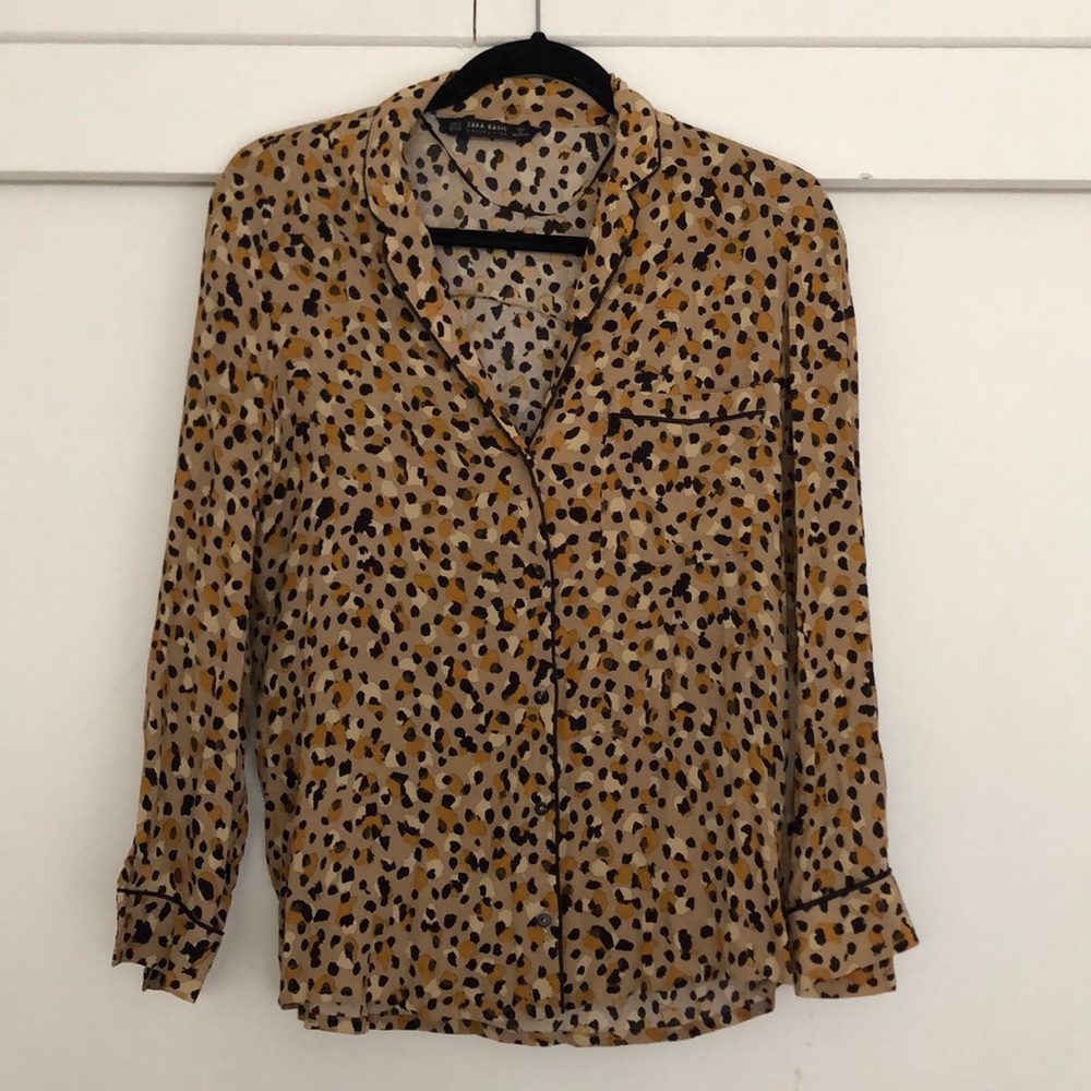 Zara Cheetah Print Blouse